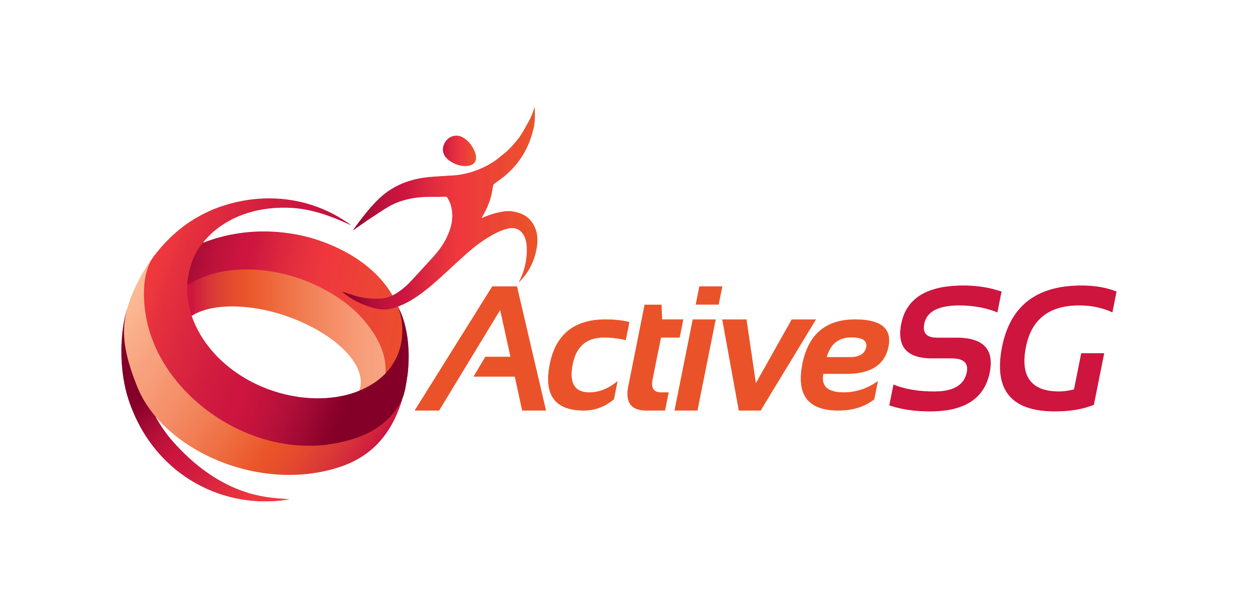 ActiveSG logo featuring a stylized figure running on a circular shape with a heart, and the text 'ActiveSG' in orange and maroon colors.