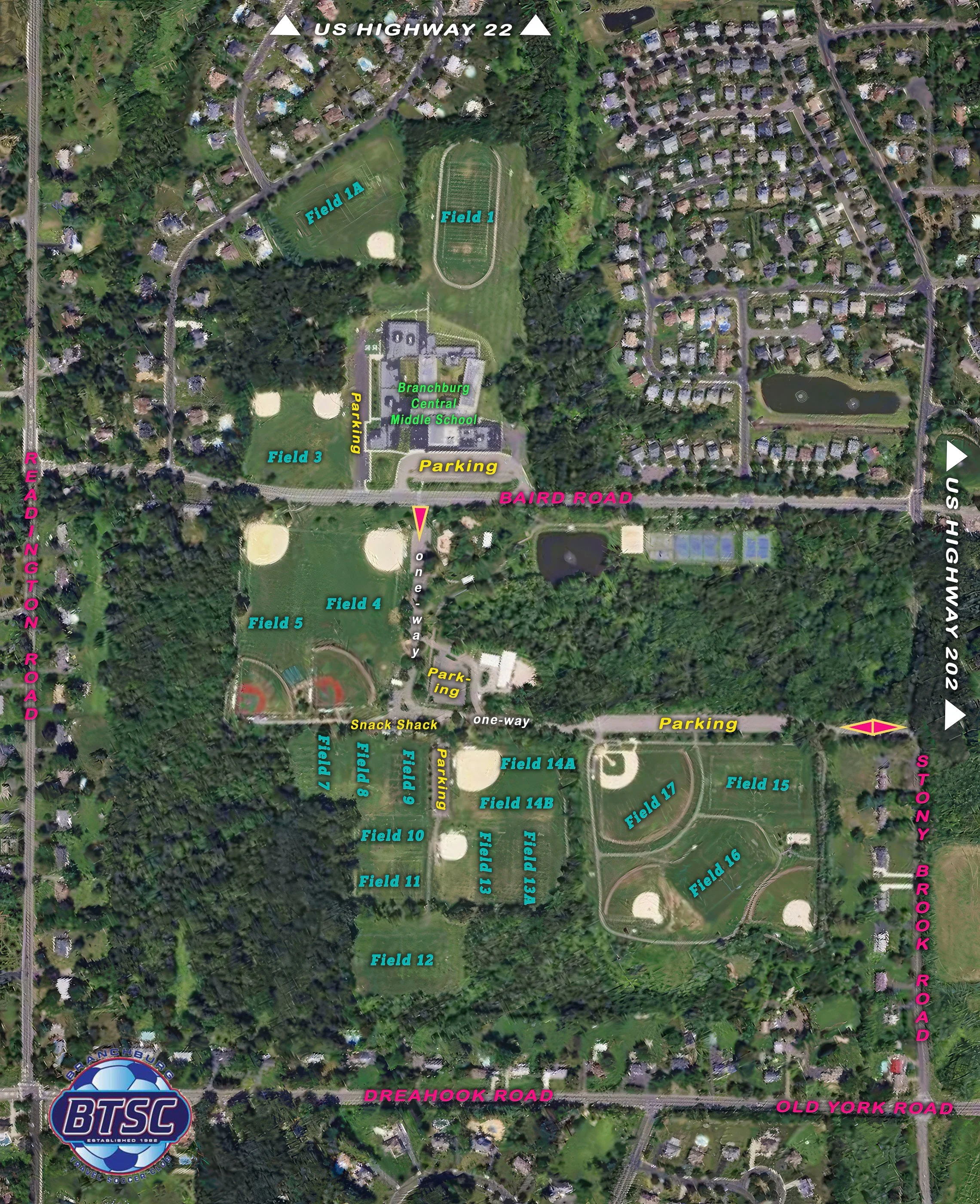 White Oak Park Field Map