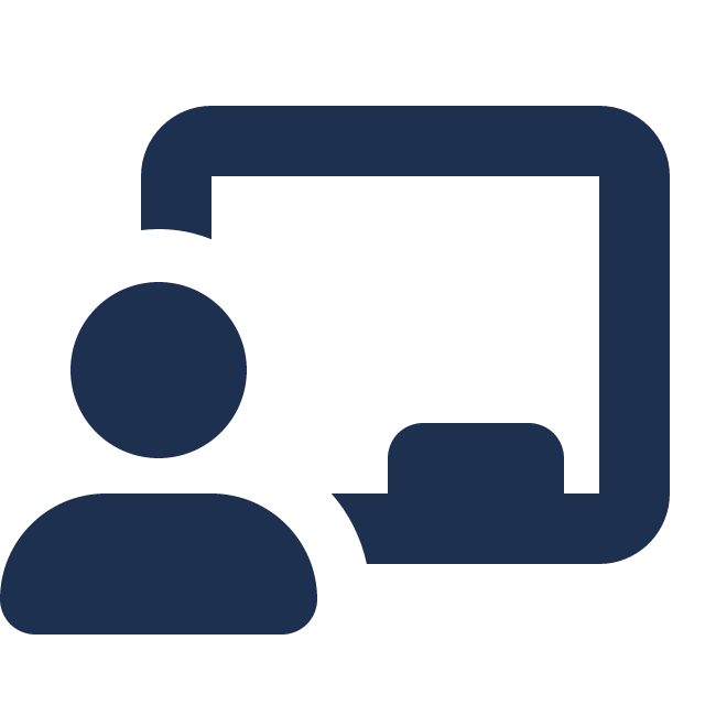 Silhouette of a person with a chalkboard icon in the background.