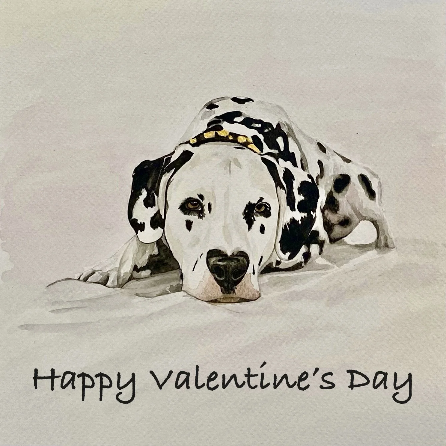 Dalmatian Valentine's Card