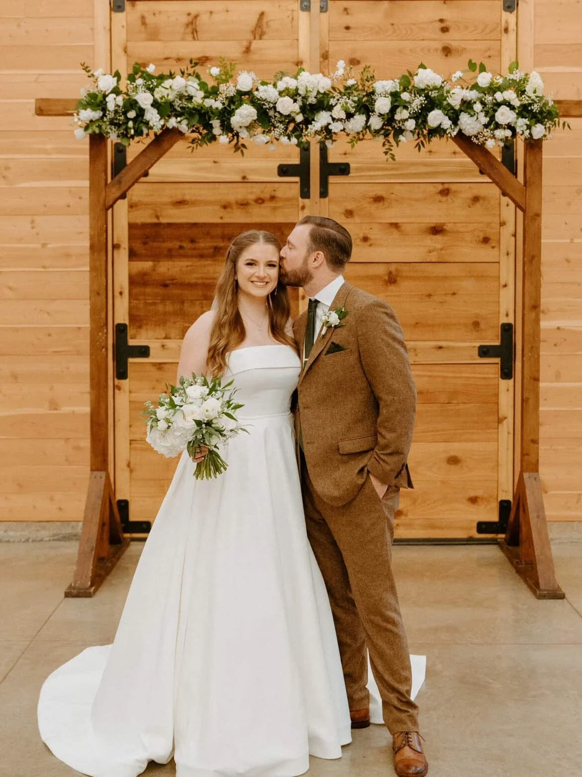 It&rsquo;s so fun when a client wants a design I haven&rsquo;t done before! R+M trusted me with this vision and we went for it ✨Going across the top of the arbor made for a lux and elegant ceremony design AND the couple was able to place their sweeth