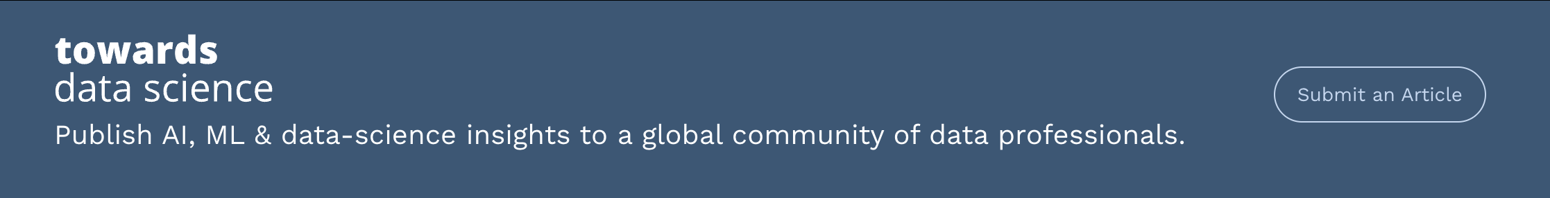 Towards Data Science banner