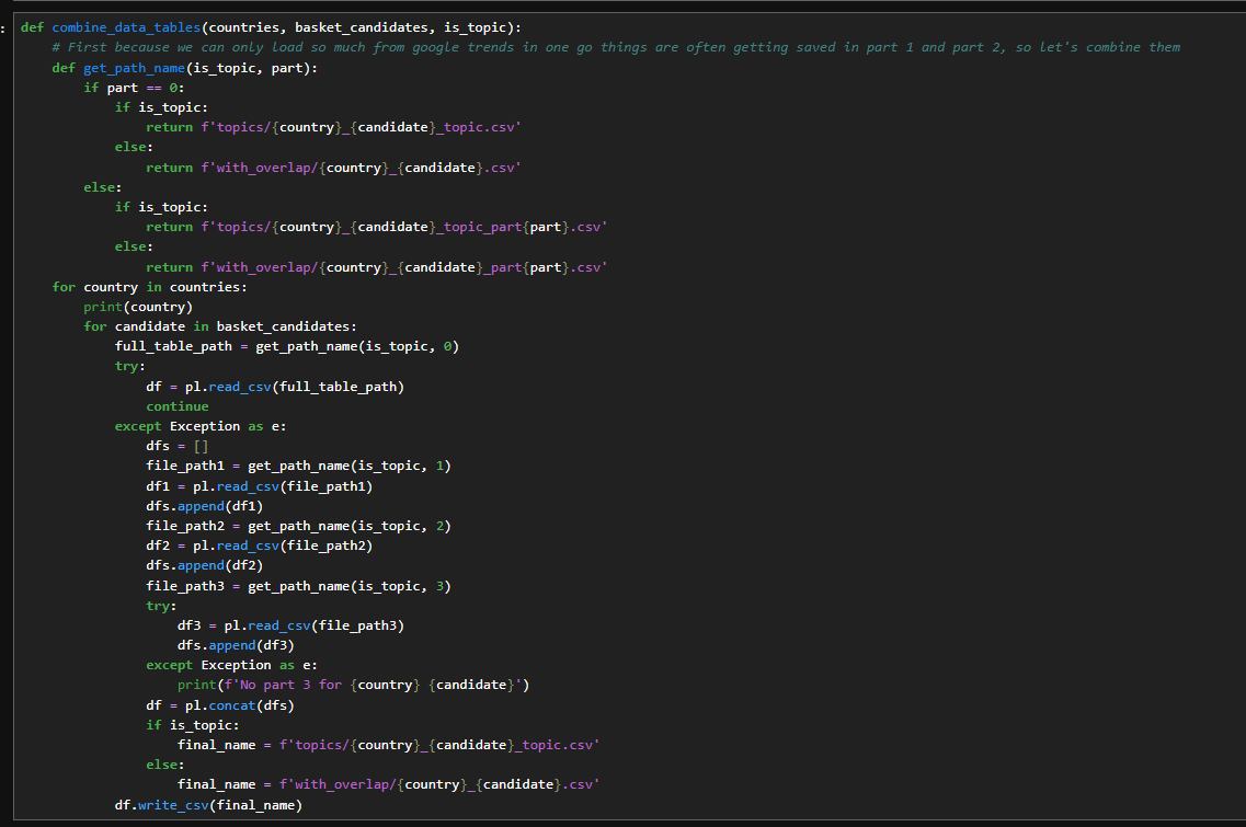 screenshot to show the Function to combine