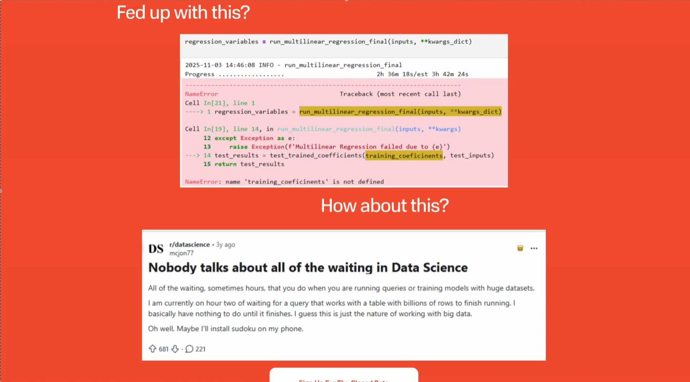 screenshot of a screenshot of what our PUFF platform can do which is cutting down the rerun time