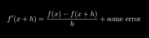 Taylor Expansion rearranged to solve for the first derivative