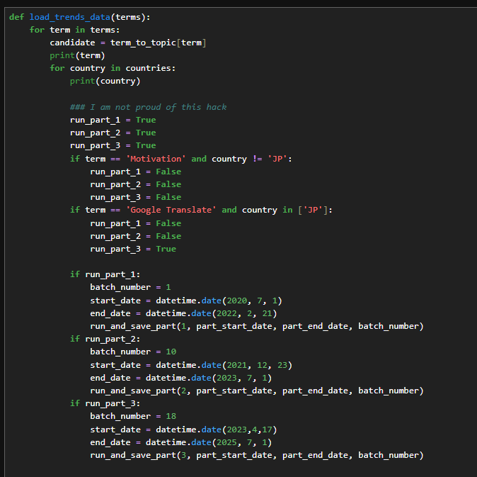 screenshot to show how to Control for re-running parts