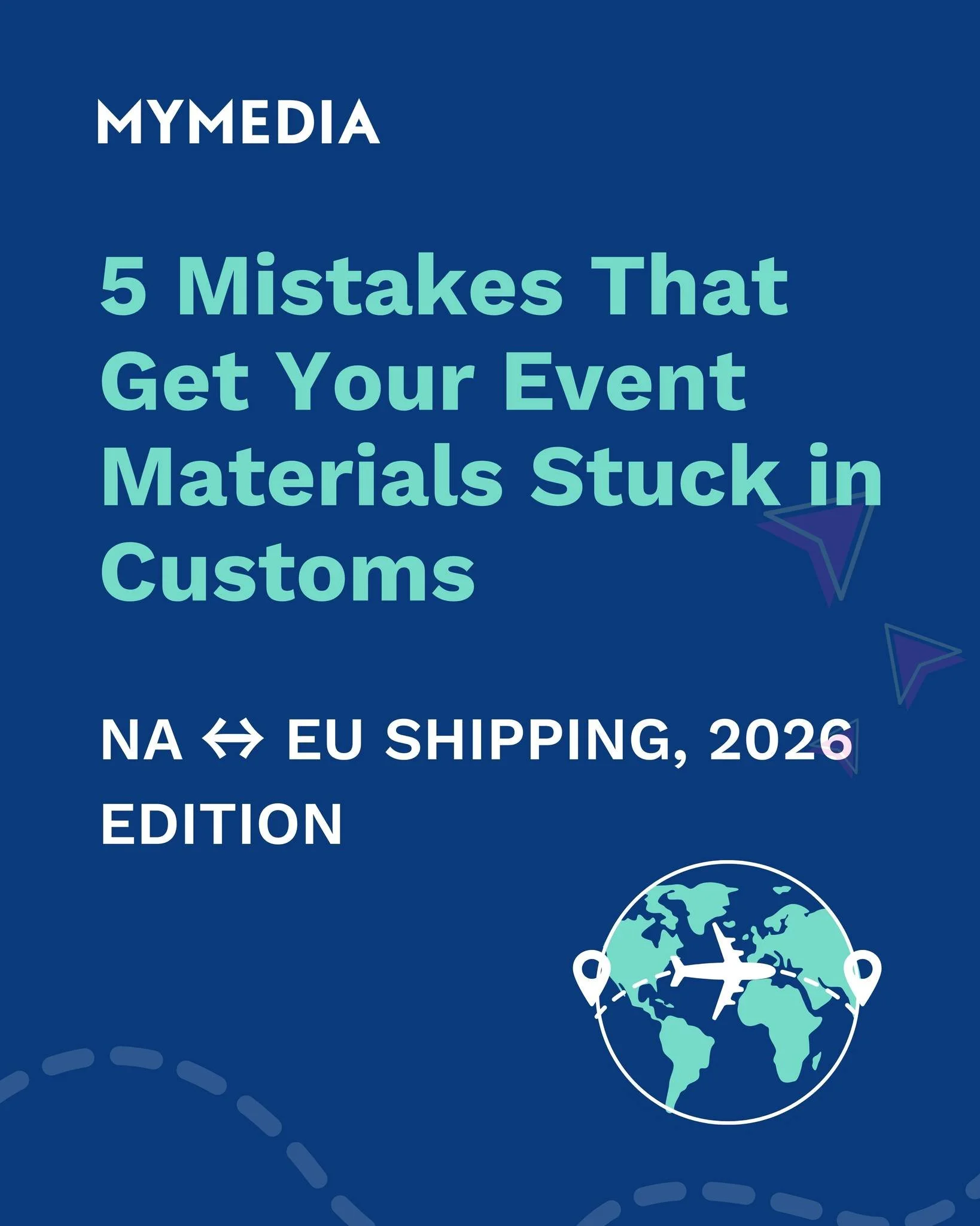 Shipping event materials to a trade show in Europe or North America? Most delays are decided before the box leaves your office.

This carousel covers the 5 mistakes we see most often on NA &harr; EU shipments, and how to avoid each one.

Save it for 