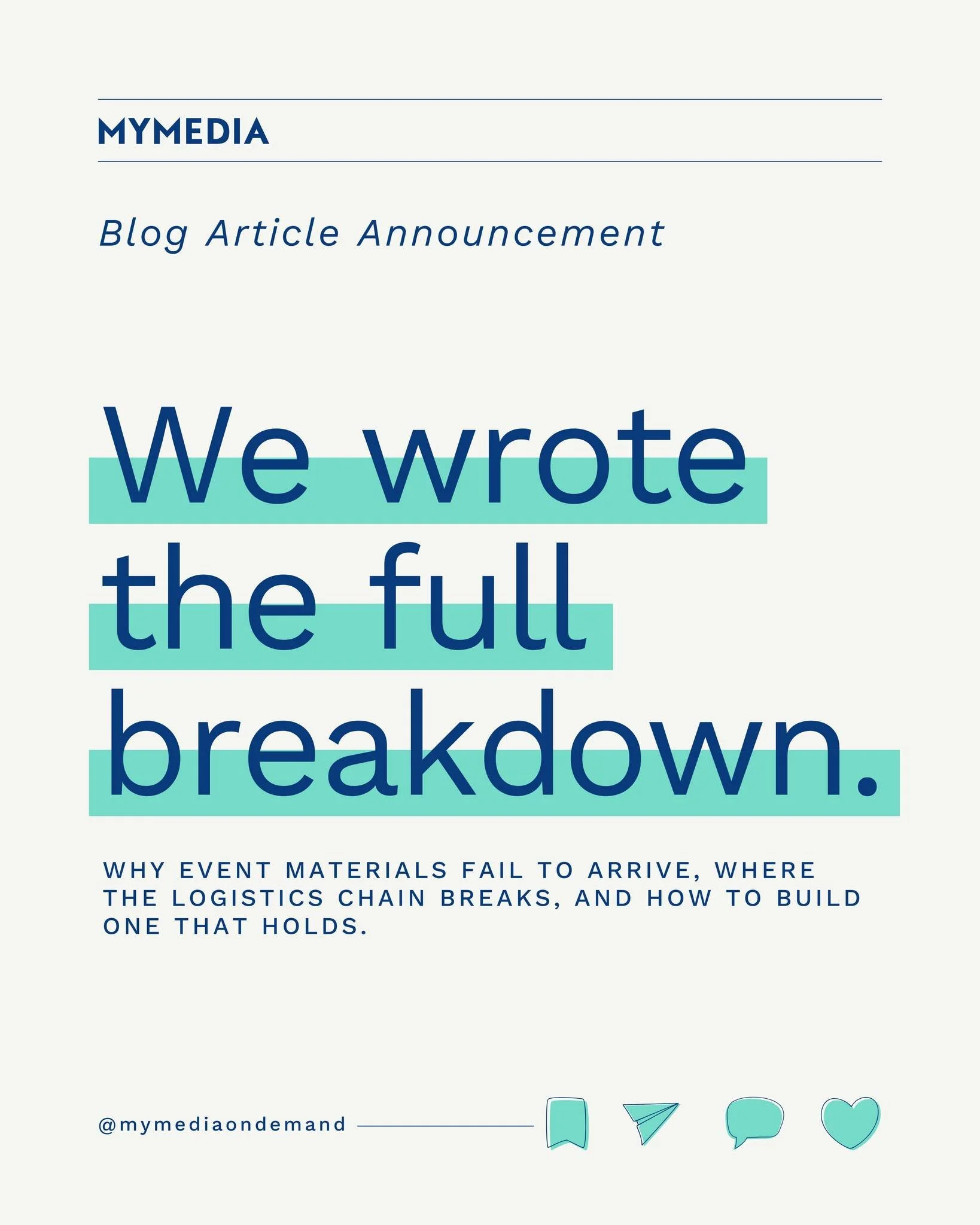 The Last Mile Problem isn't a shipping issue.
It's a planning and accountability issue. And it's entirely solvable.
We've just published a full breakdown on the blog: why branded event materials fail to arrive, what the logistics chain from warehouse