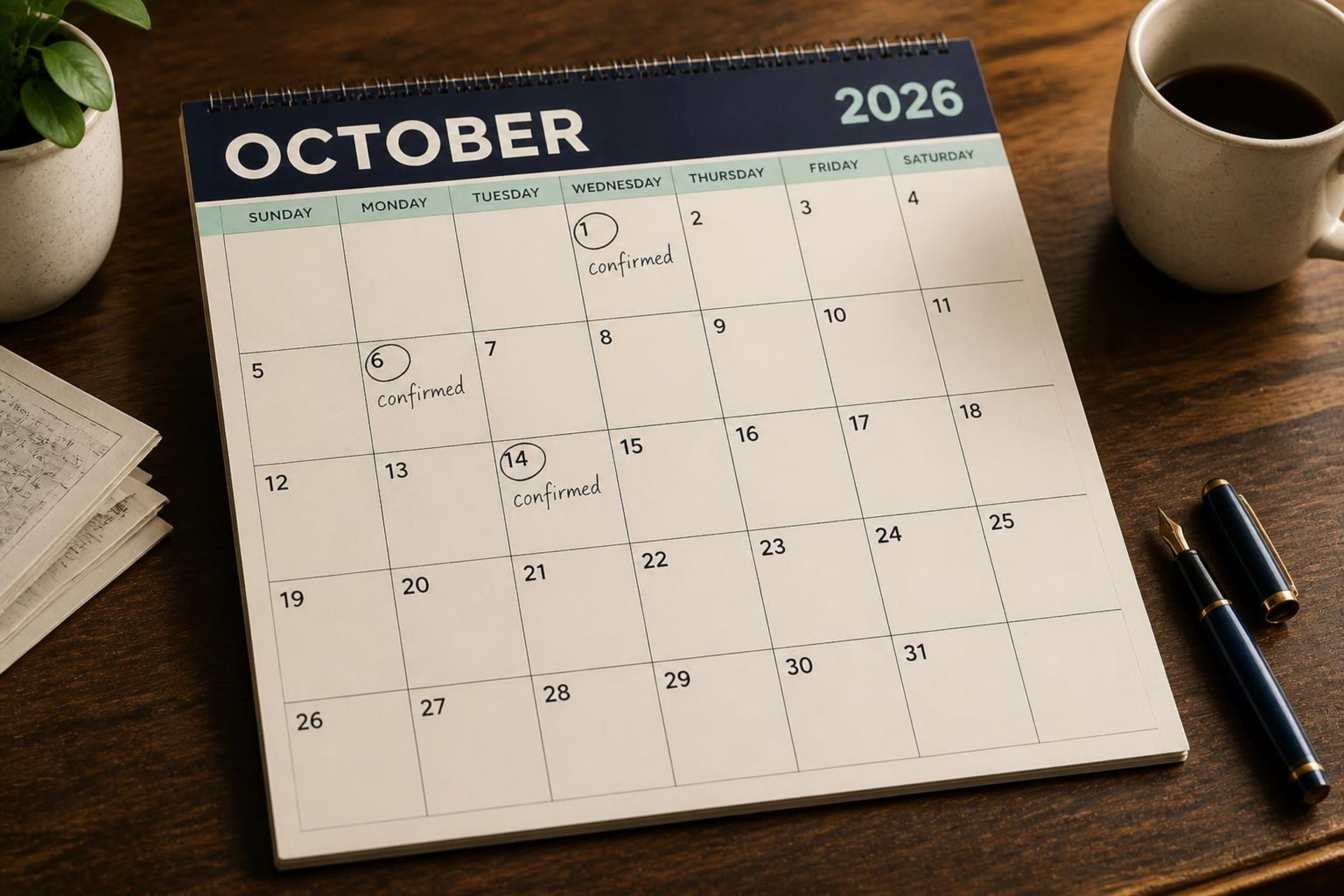 confirmed calendar