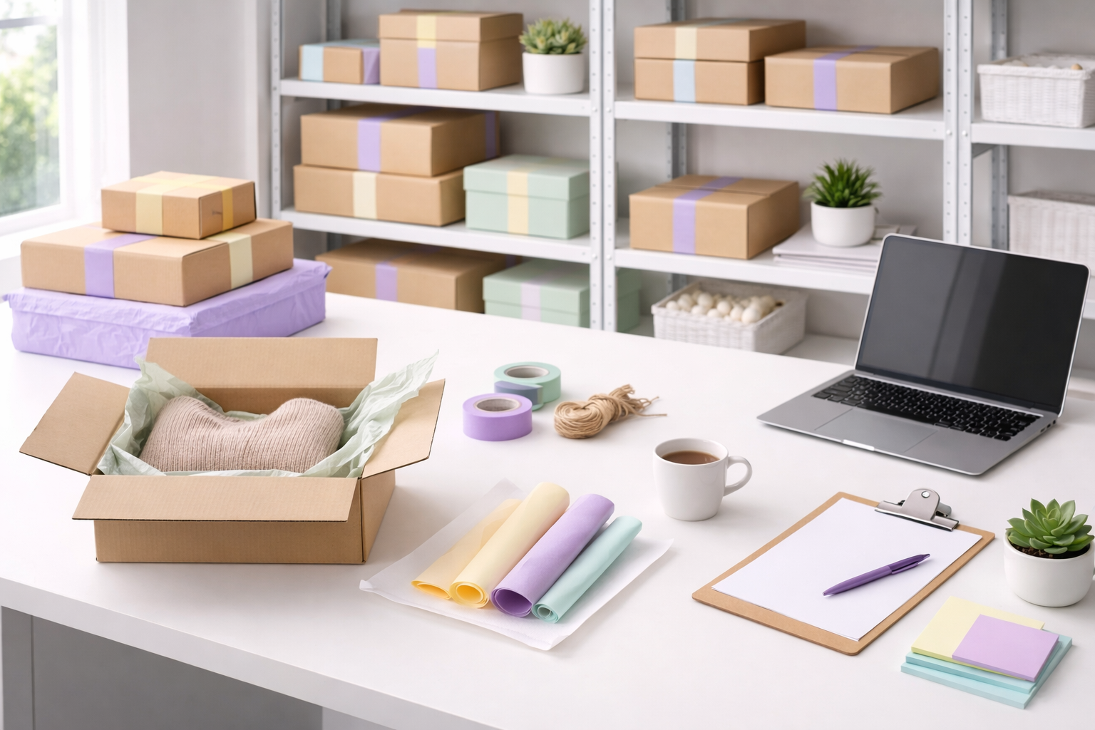 Sustainable shipping workspace