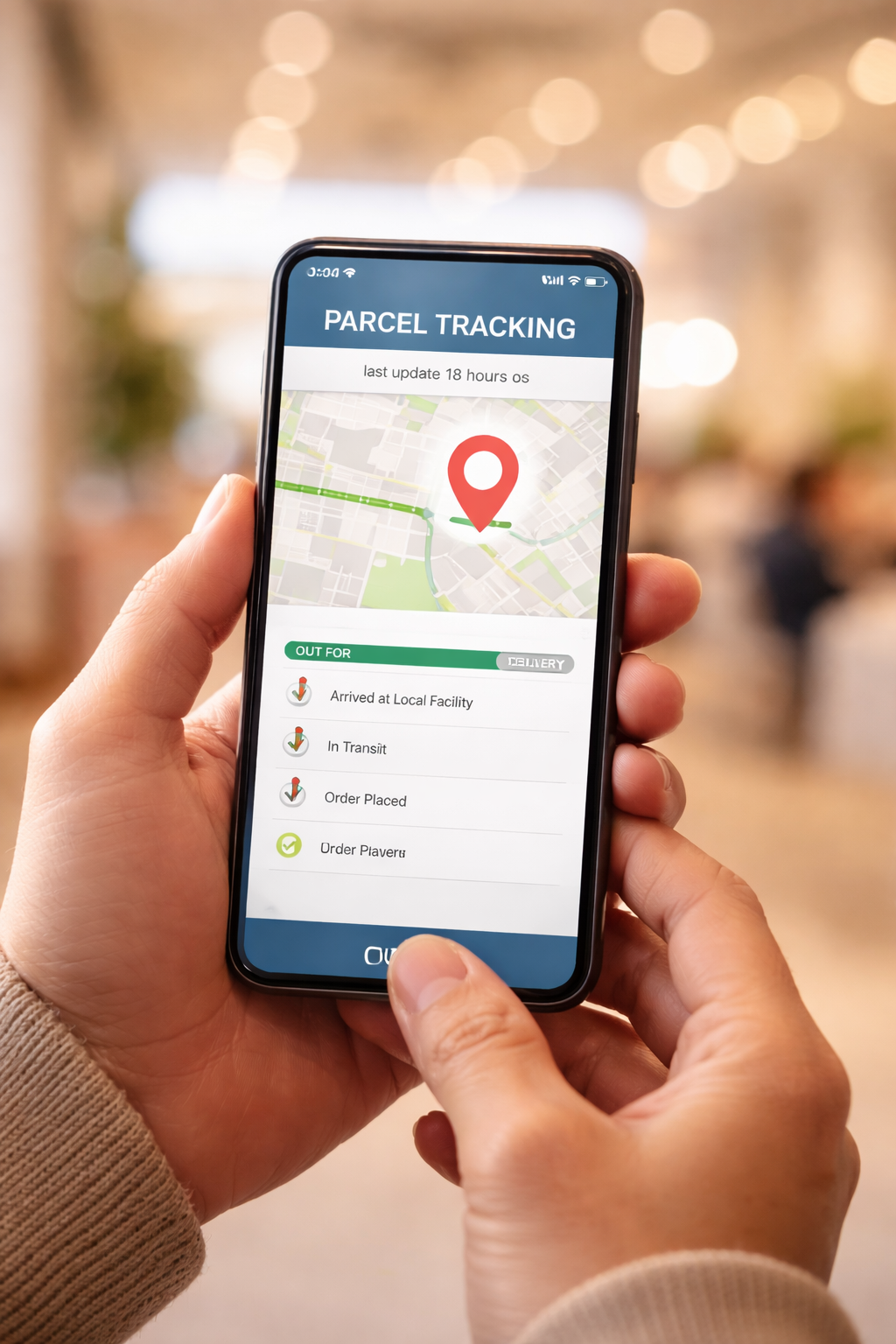 Tracking a parcel in progress