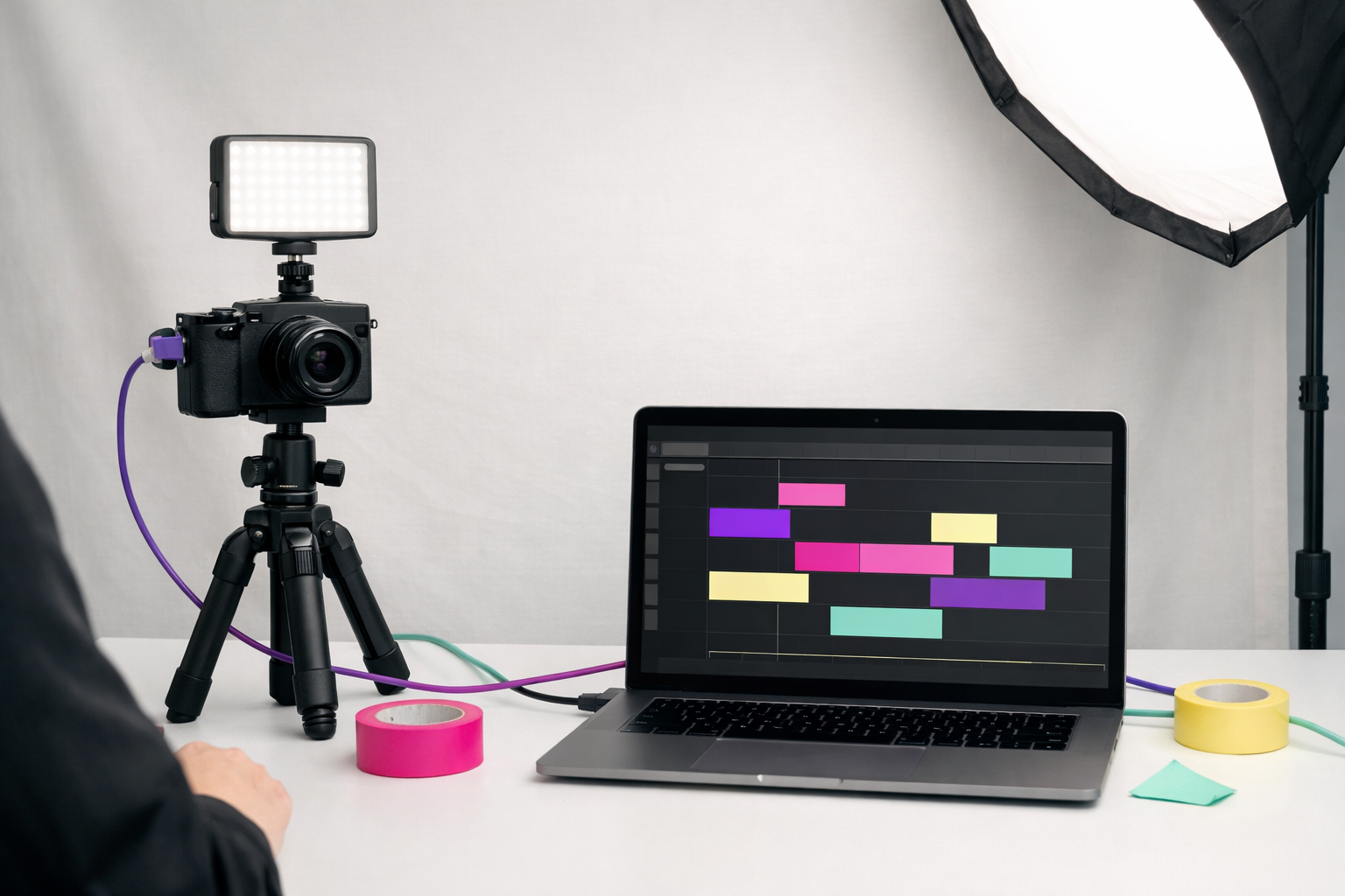 Content capture setup at an event