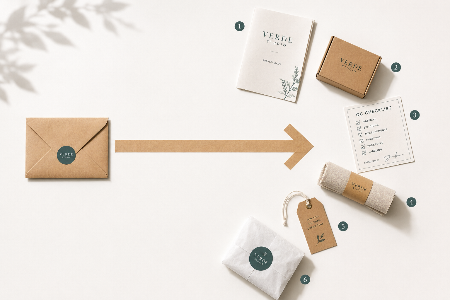 Minimalist branding with natural accents