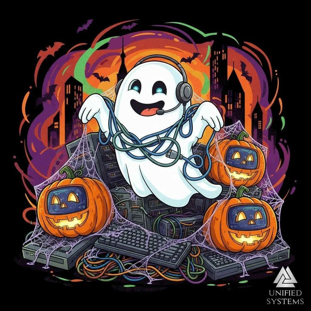 Is your tech looking haunted? Even ghosts get tangled in a mess of wires! Don&rsquo;t let scary cables or spooky setups haunt your business&mdash;Unified Systems can untangle any IT nightmare.

#SpookySeason #ITSupport #WestPlains