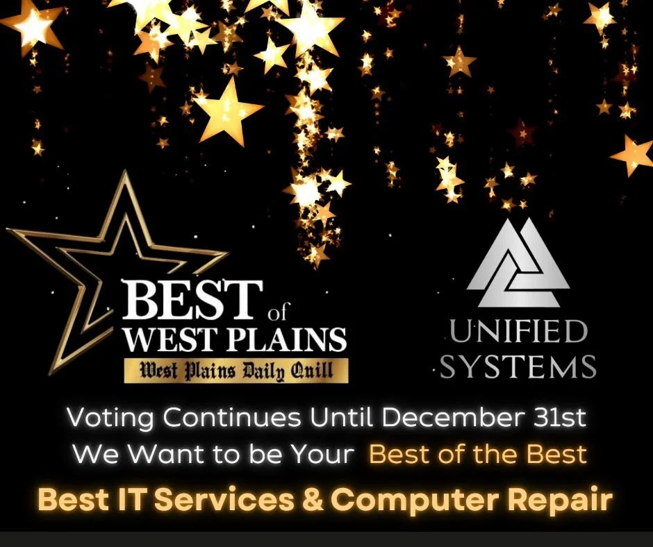 🥇We want to be your Best of the Best in IT Services &amp; Computer Repair. 💻
✅You can vote daily from December 10th - December 31st.
Winners will be announced in the Best of West Plains special section on January 31st.
👀Vote here https://www.westp