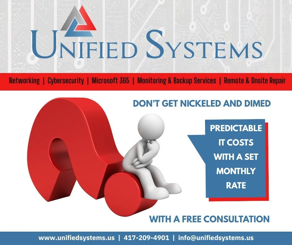 Unexpected IT issues can disrupt your business&mdash;but long wait times and surprise fees shouldn&rsquo;t. Unified Systems provides fast, reliable support from local technicians who can assist remotely or onsite. Our simple monthly pricing is tailor