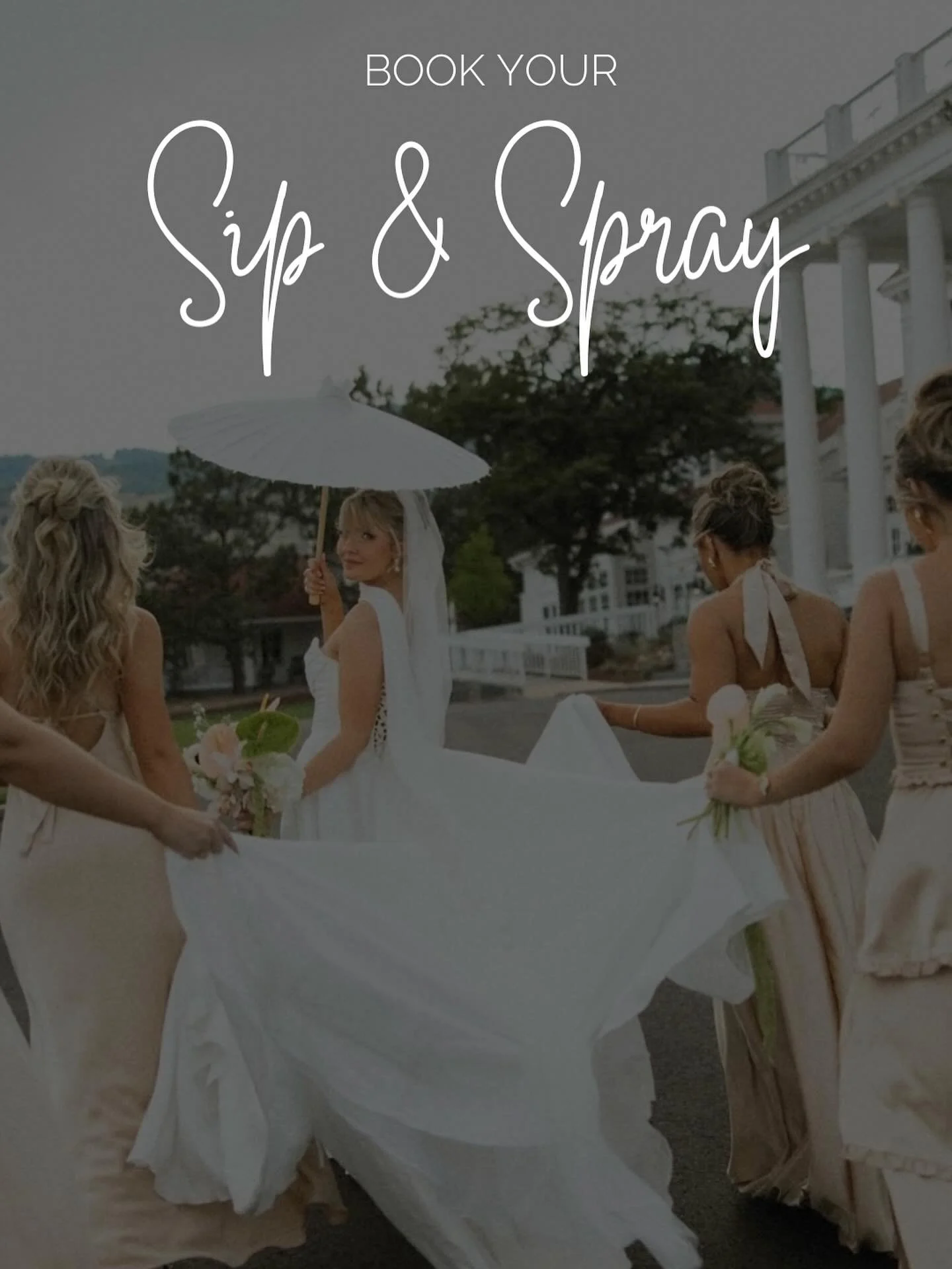 ✨Sip, Spray &amp; Slay ✨

Brides, besties, and bridal parties&mdash;this one&rsquo;s for you! 💍 Our Sip &amp; Spray group tan special makes getting your glow as fun as the celebration itself. Gather your girls for:

🥂 Complimentary mimosas &amp; ch