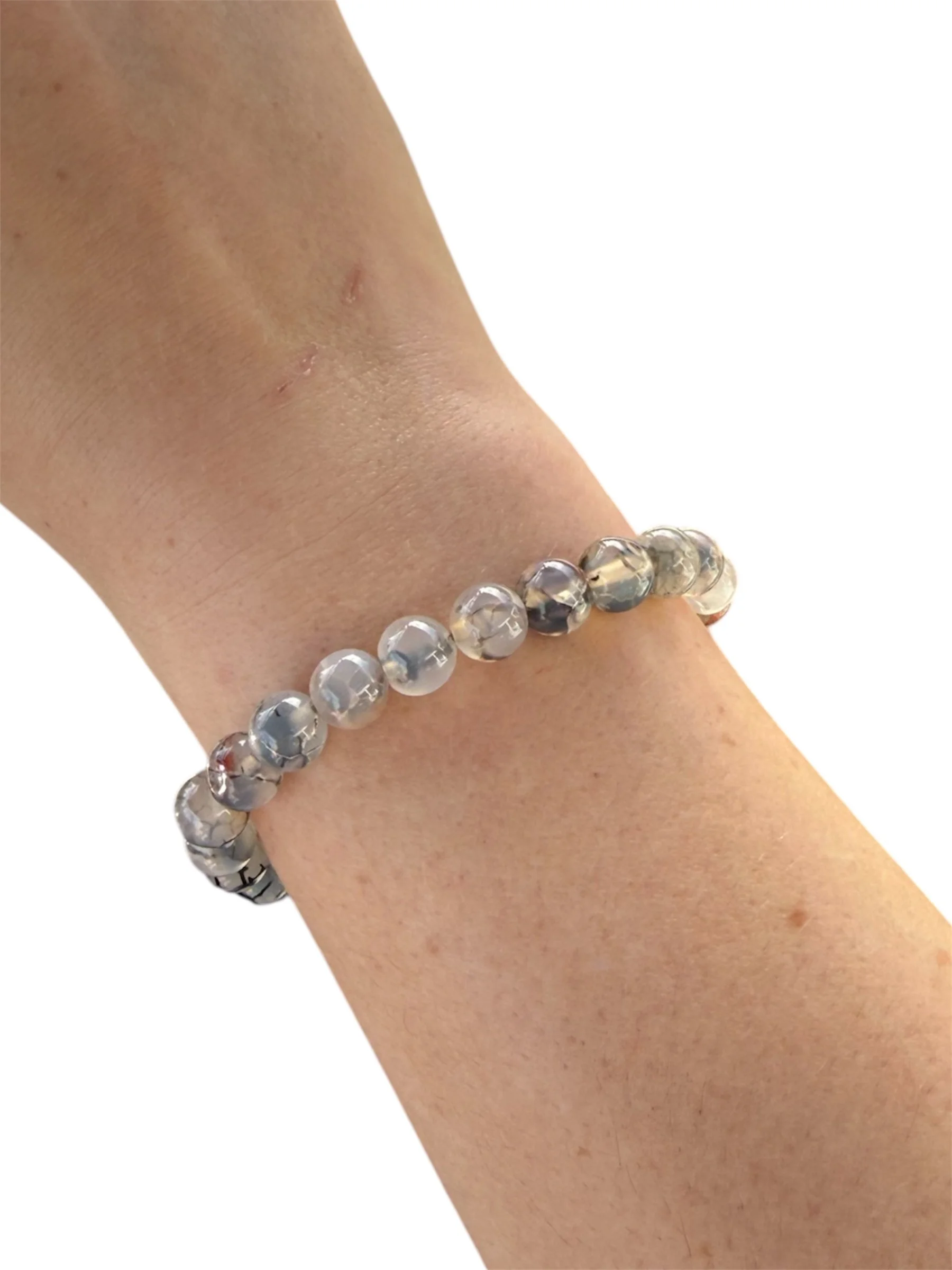 7" Dragon Vein Agate Bracelet