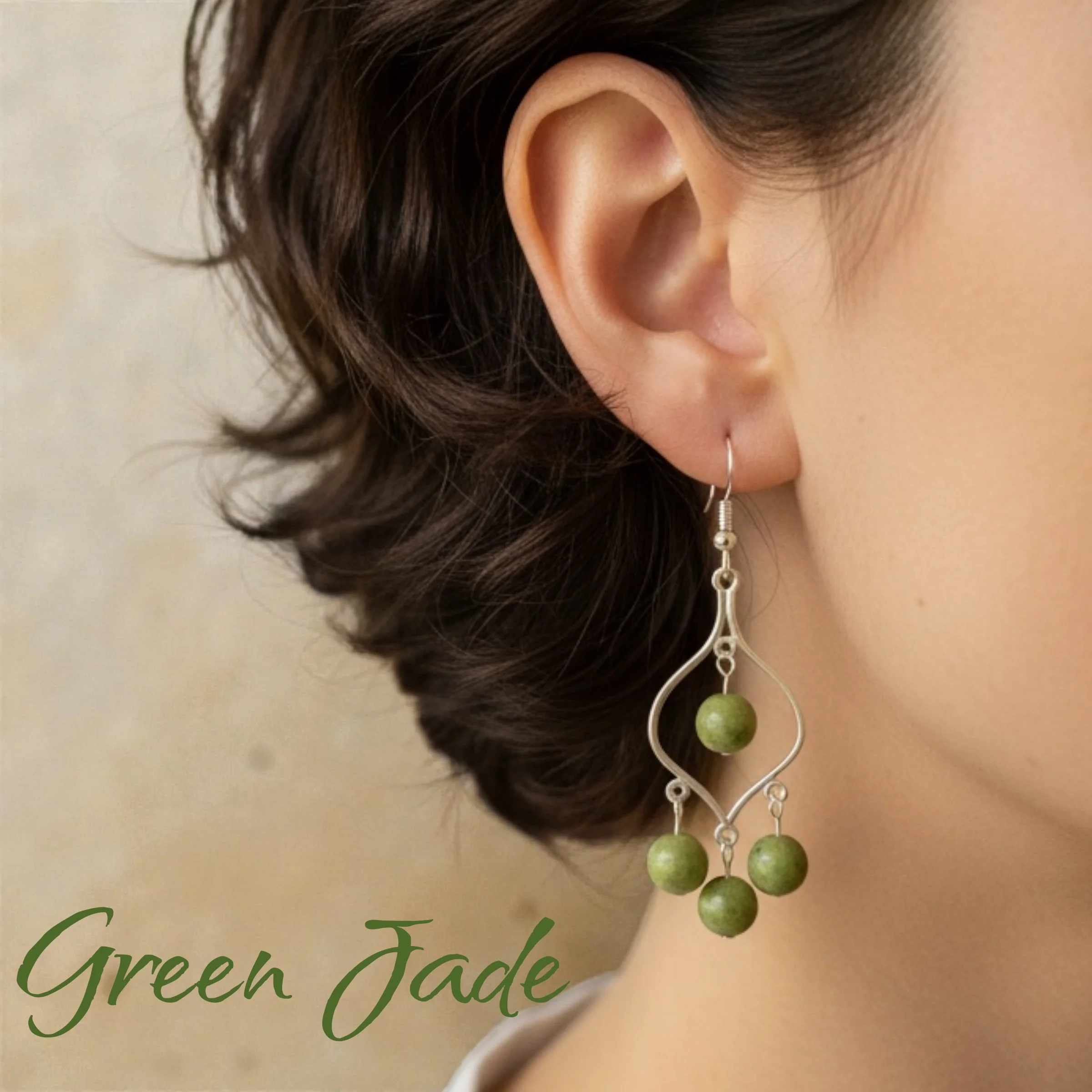Elegant Jade Chandelier Earrings