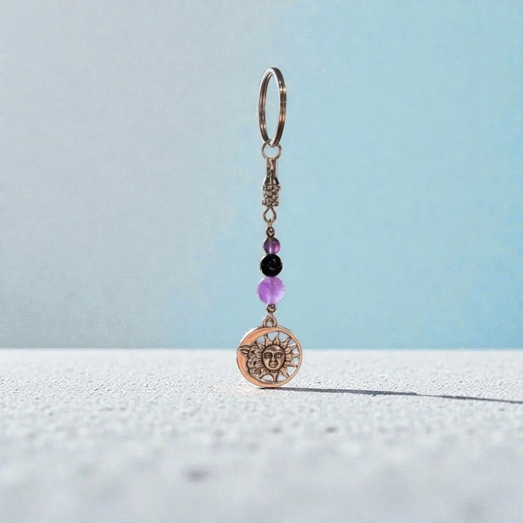 Amethyst & Jasper Cosmic Harmony Keychain
