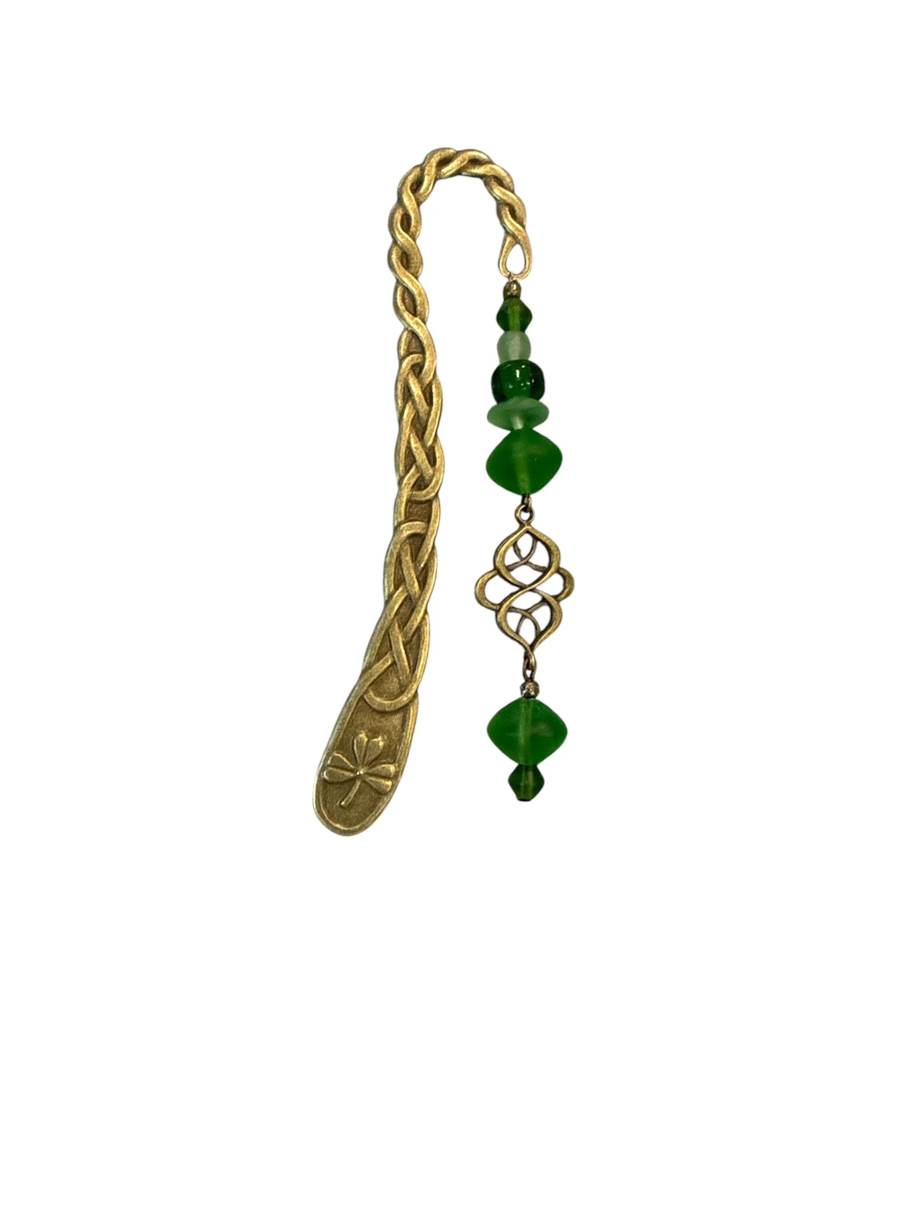 4.5" Celtic Knot Bookmark with Glass Beads