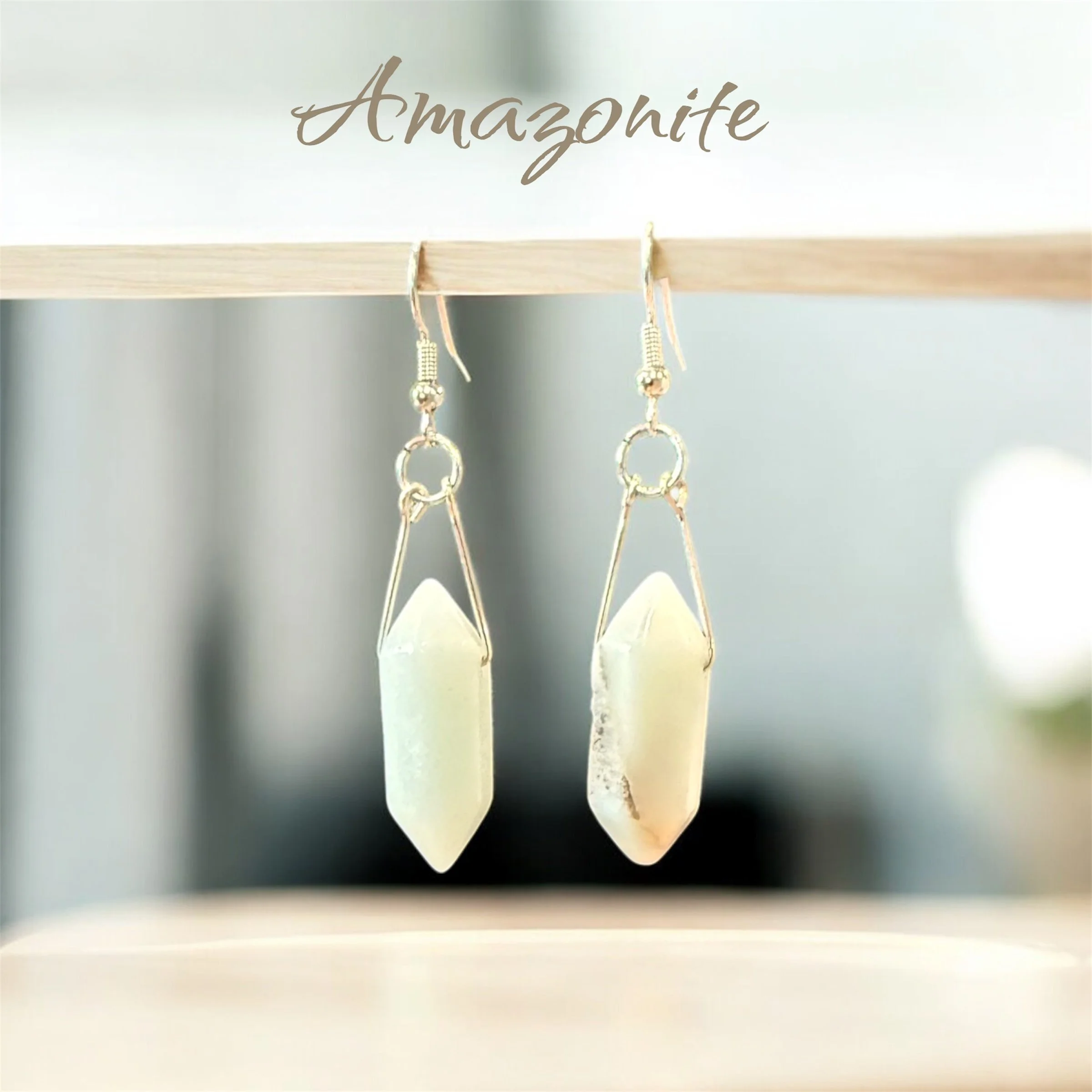 Amazonite Double Point Earrings