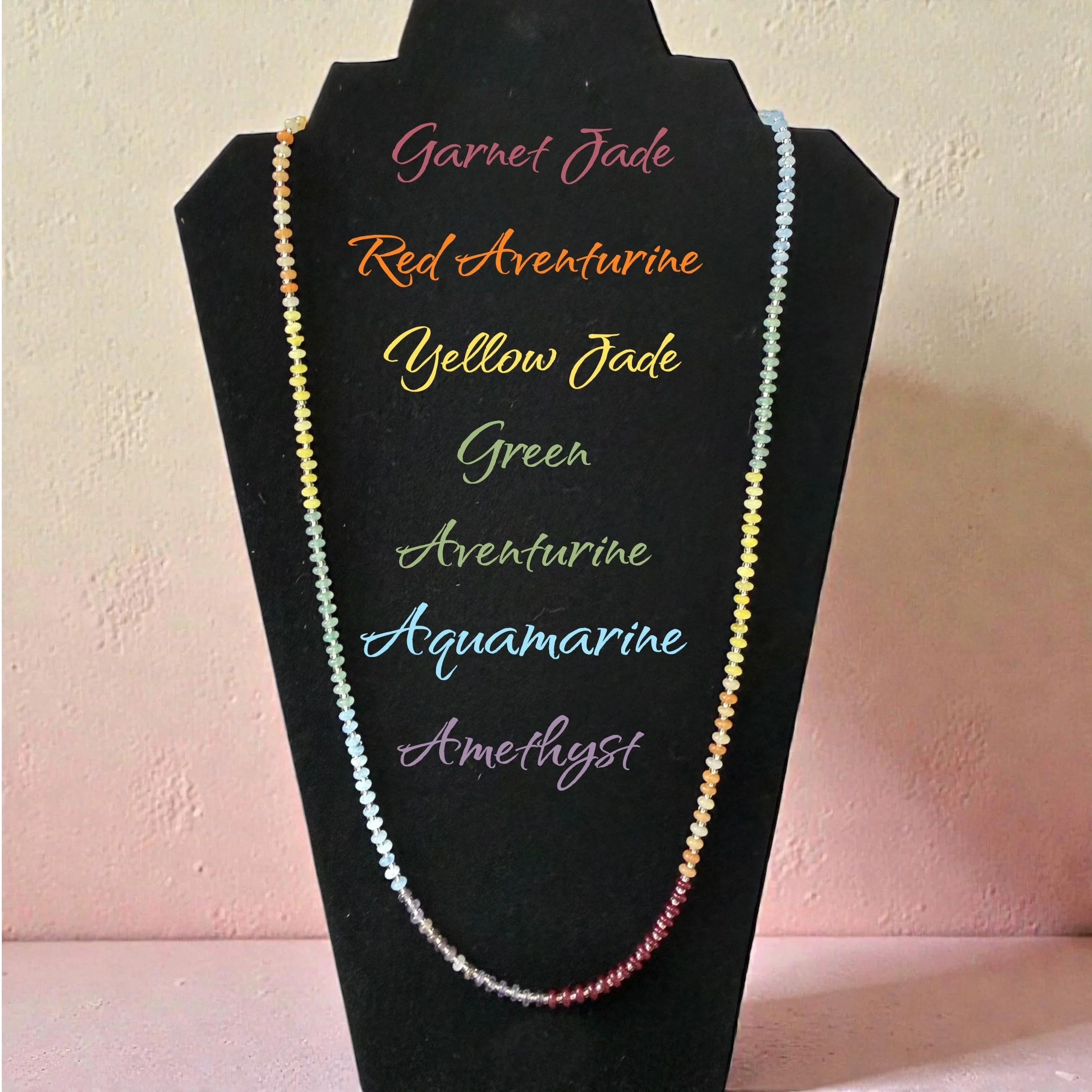 Gemstone Rainbow Necklace