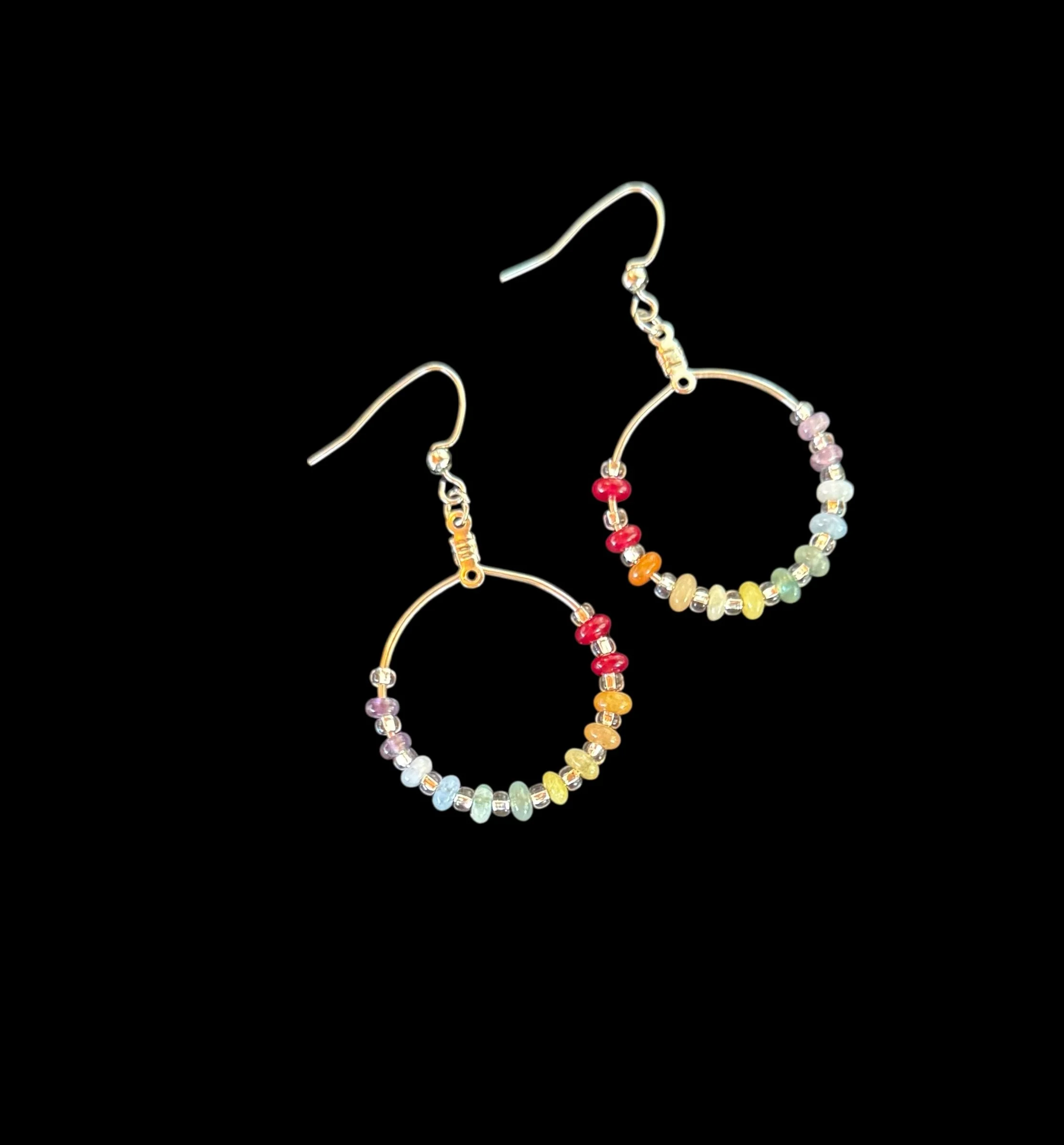 Gemstone Rainbow Earrings