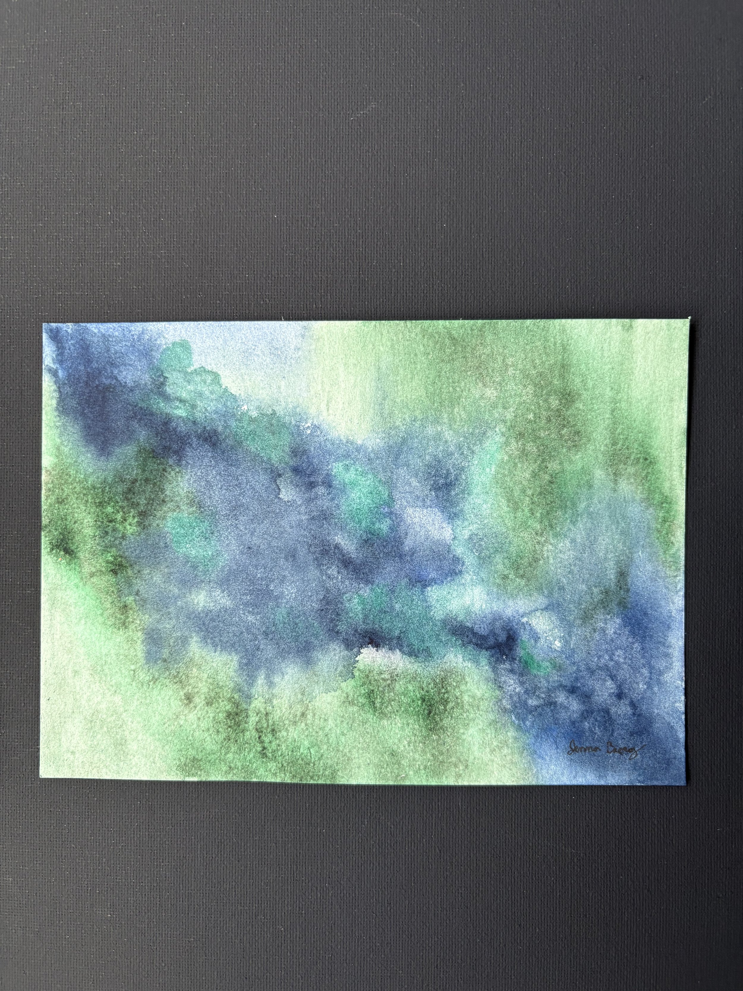 Green Pastures, Still Waters | Original 5x7in Watercolor Painting