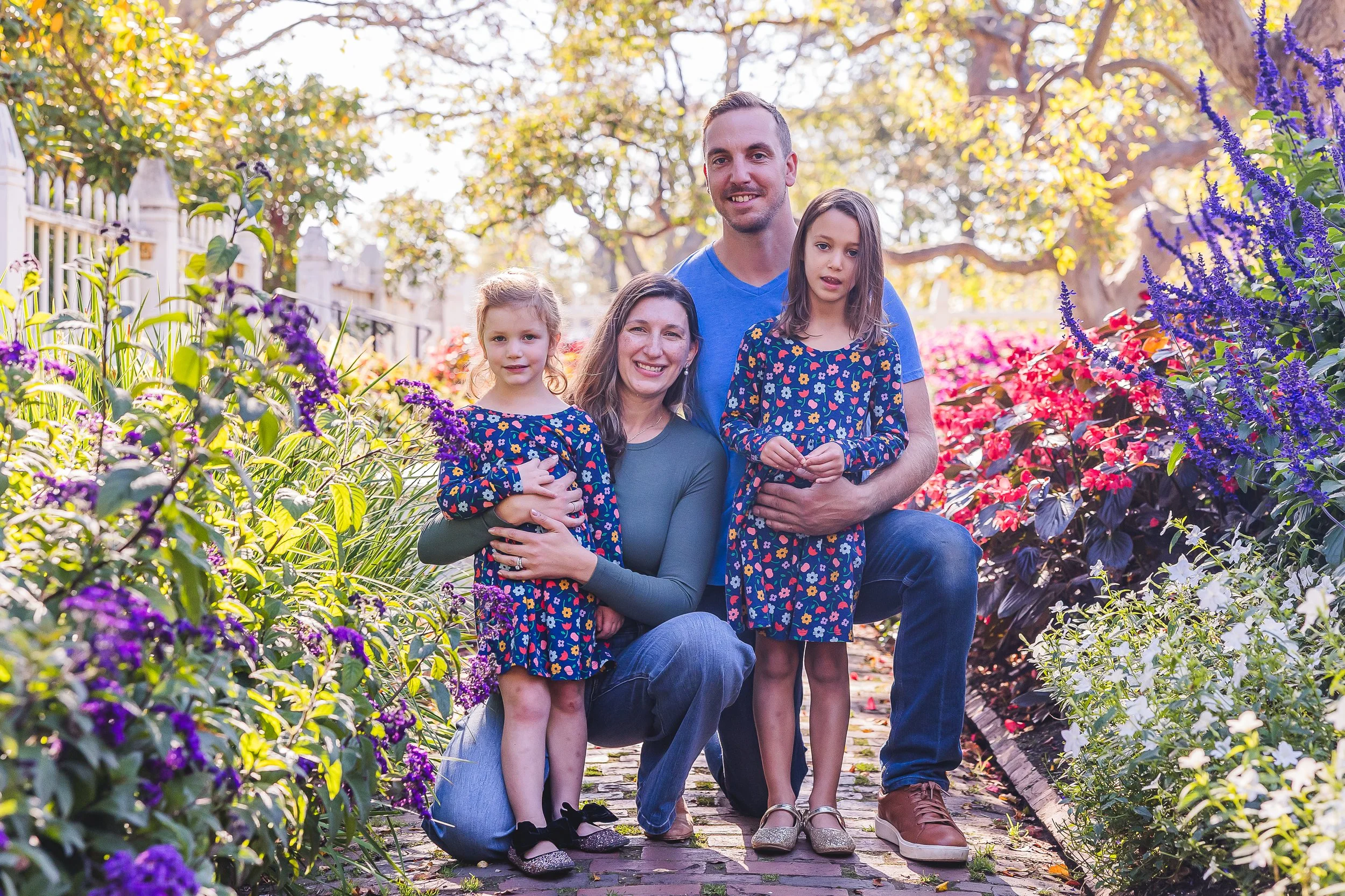 Parents pose with kids in Portsmouth NH