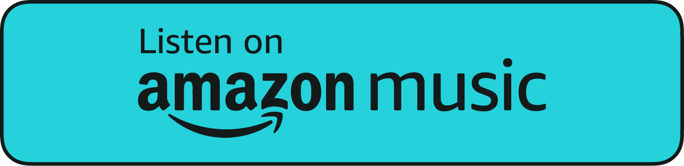 Blue button with black text promoting listening on Amazon Music.