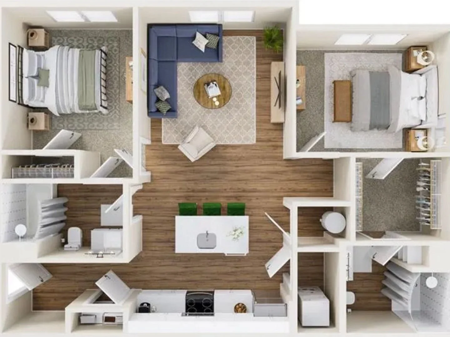 Looking for some more space? Scope out our Summit! This floorplan offers addtional space for storage and enjoyment. With extra windows you're certain to appreciate the extra natural light as well. Apply now to secure your unit!