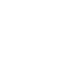 A white dog with curly fur sitting behind a gated enclosure on a porch.