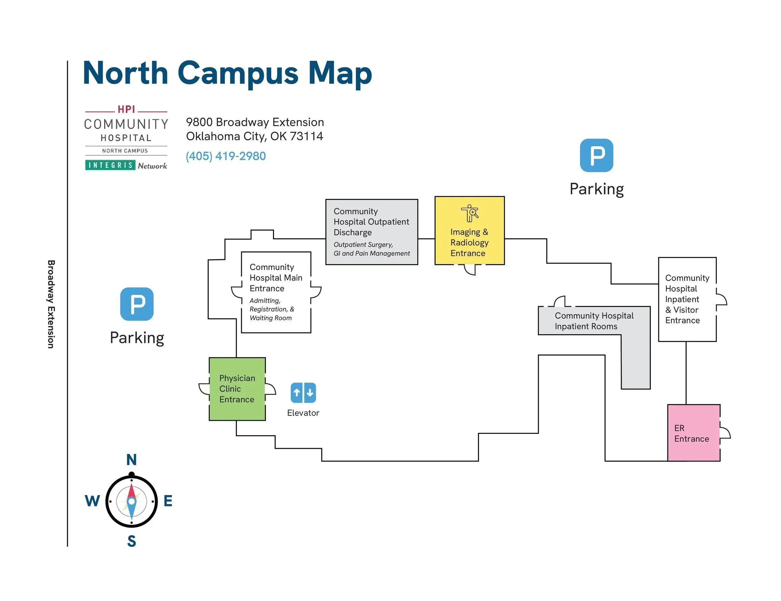 Map of OSSO North Campus