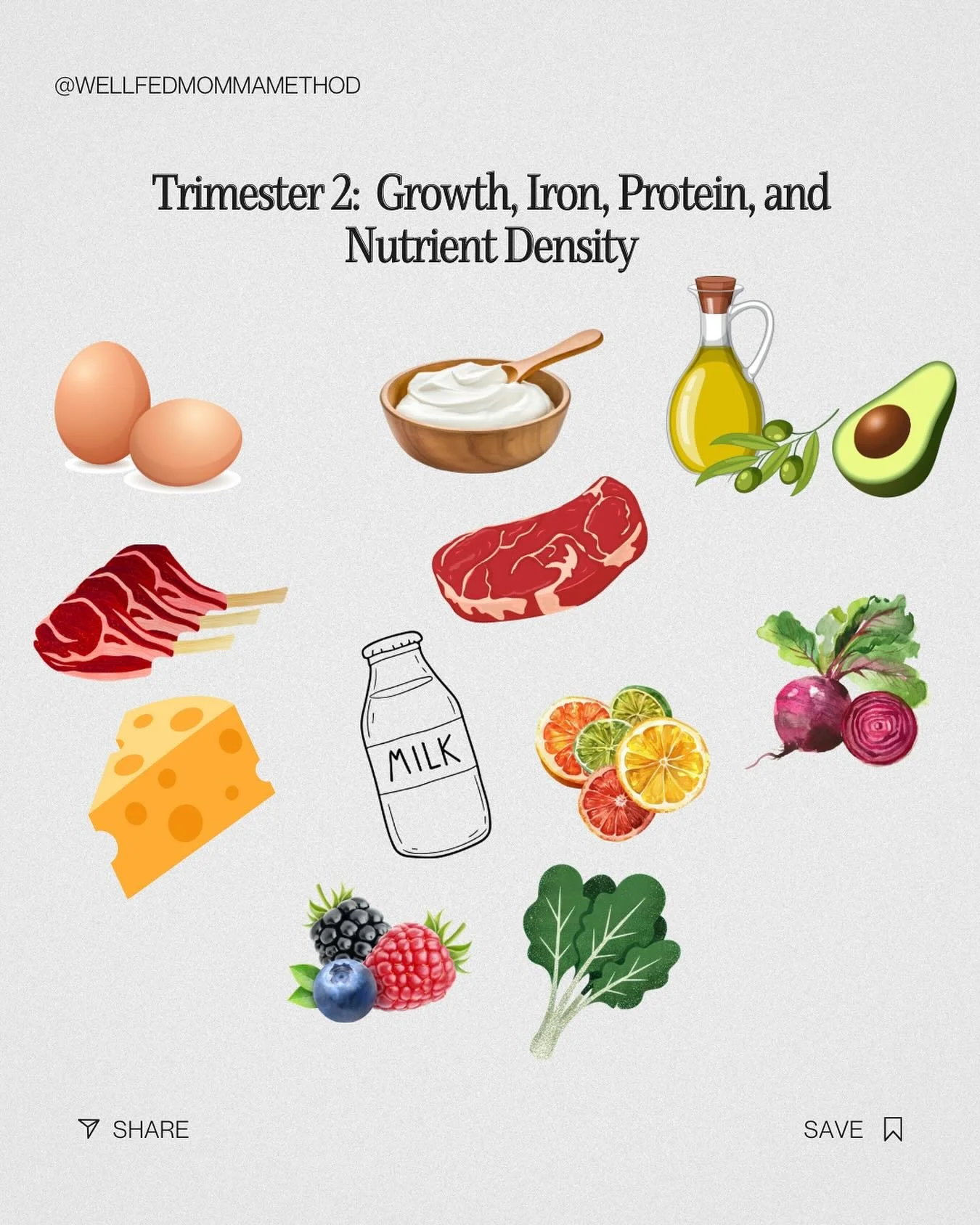 Baby&rsquo;s growing organs, mama&rsquo;s building a new one (the placenta), and blood volume is expanding.

That takes iron, protein, and minerals from real food &gt; prenatals alone.

Think: grass-fed beef, eggs, salmon, lentils, cooked greens, cit