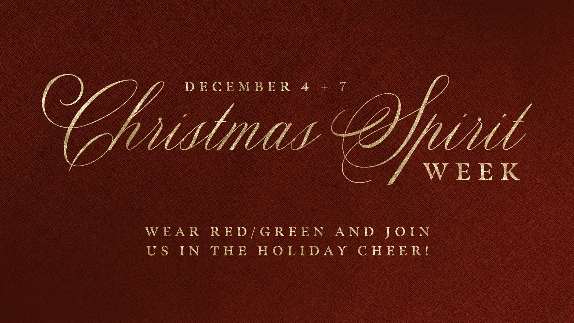 Christmas Spirit Week