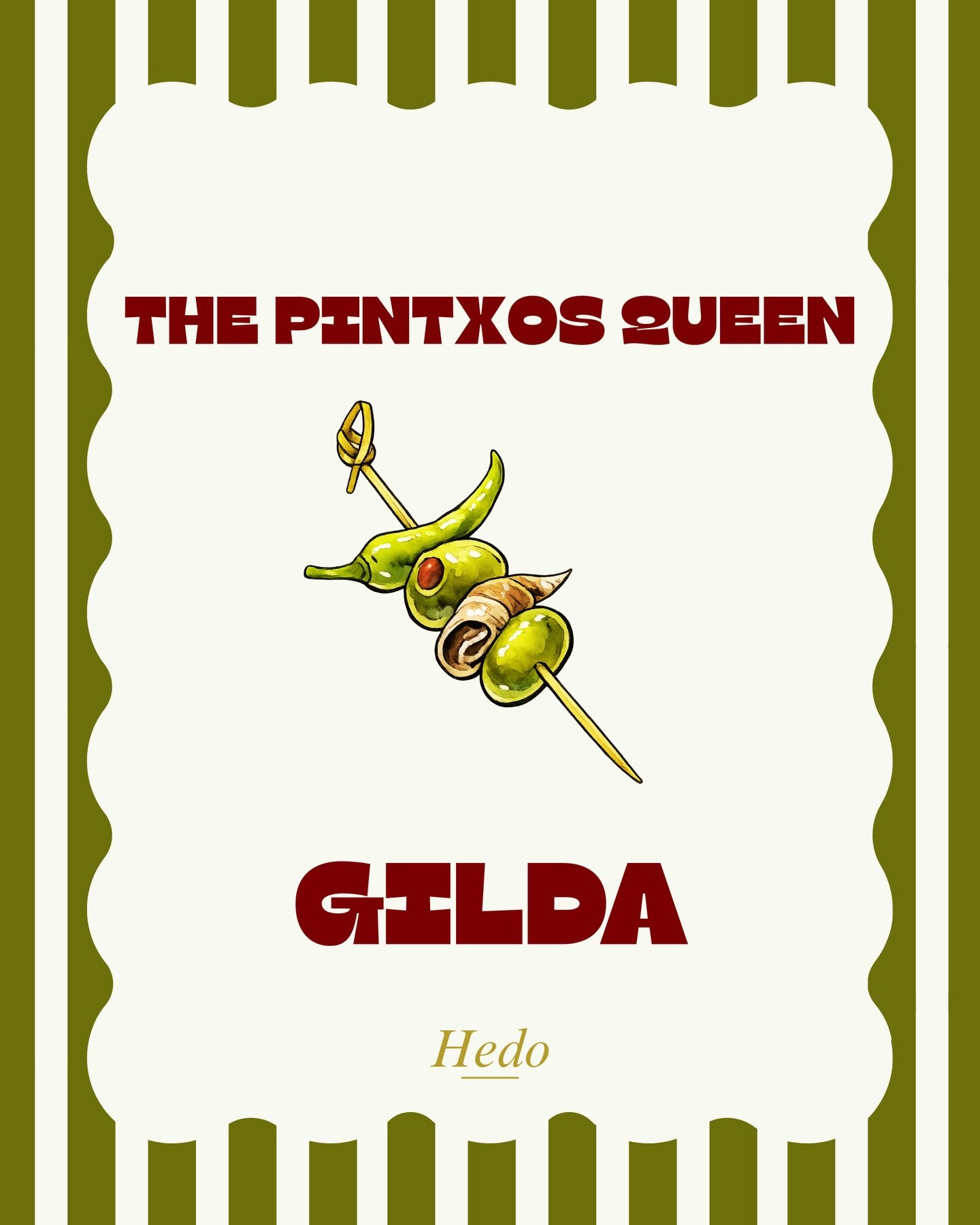 Let us tell you about our love for the Gilda.
A seemingly simple little bite that gives us a moment of pure joy&mdash;peaking as you put down one toothpick just to grab another, in a never-ending circle of happiness. This quirky combo of tangy piparr