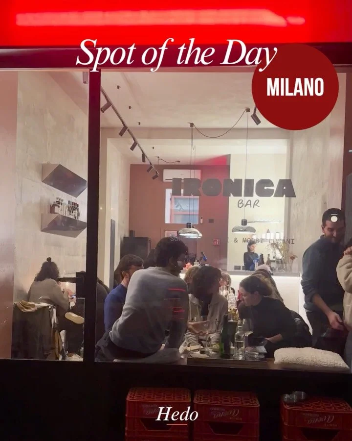 Discover one of Milan&rsquo;s liveliest wine spots with Hedo.

#hedolovesironica
#milano 

www.hedomap.com/milano