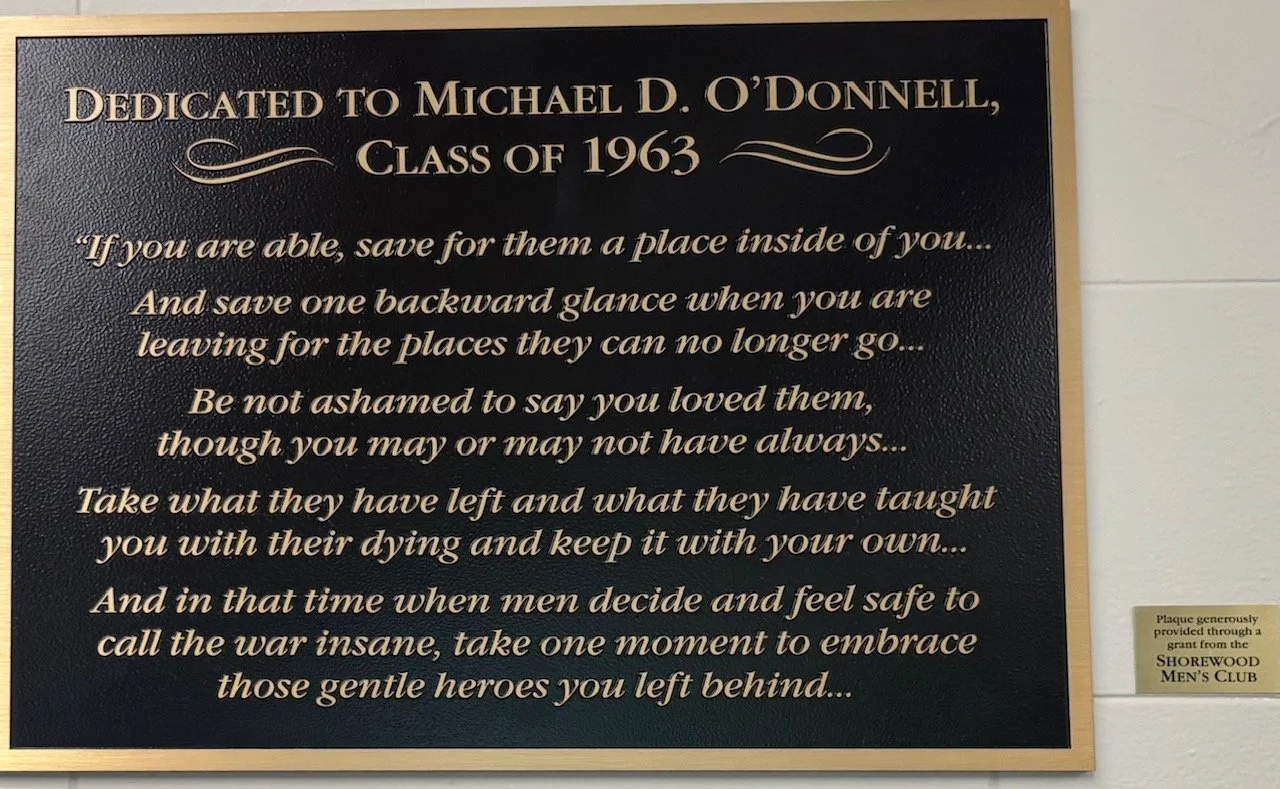 Michael O’Donnell Memorial Plaque
