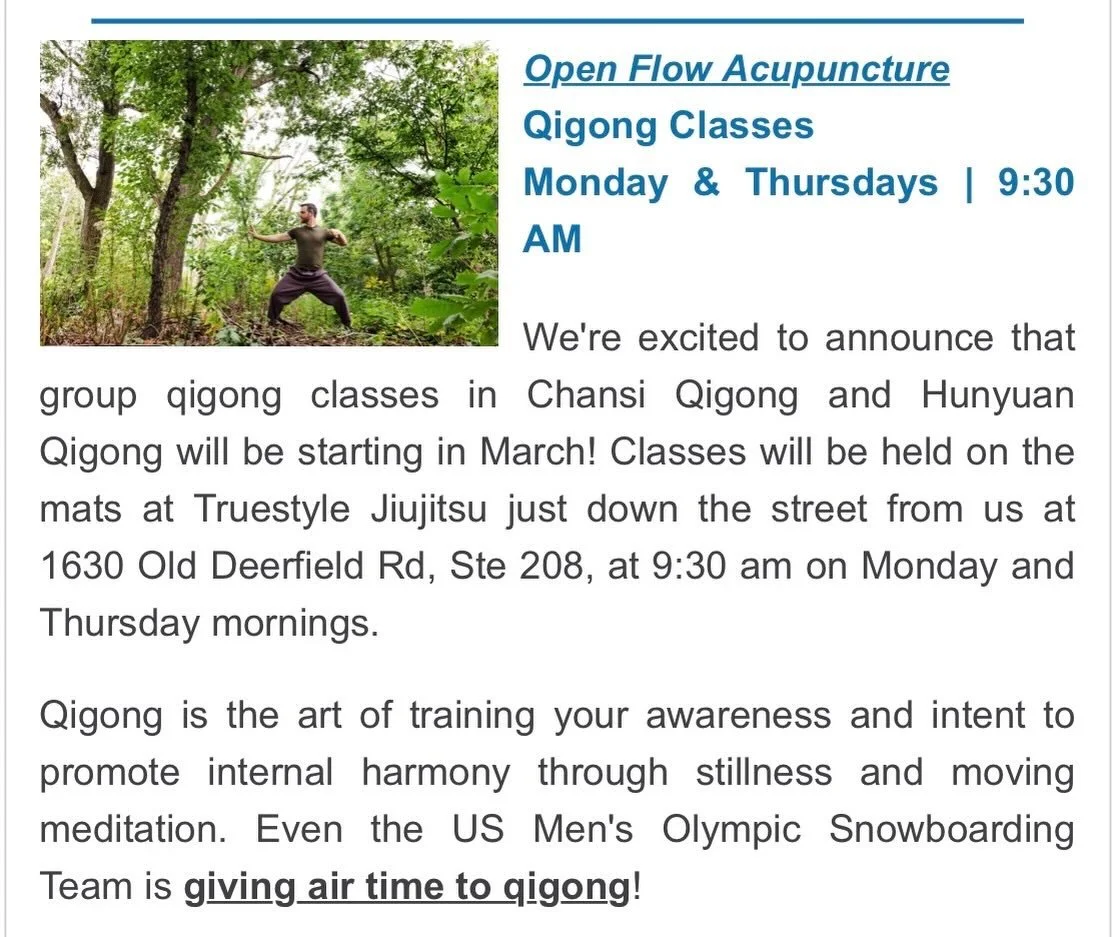 Our friend and neighbor David, acupuncturist &amp; owner of @openflowacu, is using the @teamtruestyle mats to teach Qigong classes twice a week! 

Qigong helps reduce stress, improves balance, increases flexibility, , improves  immunity and enhances 