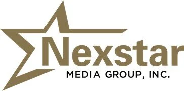 Logo for Nexstar Media Group, Inc. with gold star on left, "Nexstar" in gold, below is "Media Group, Inc." in black
