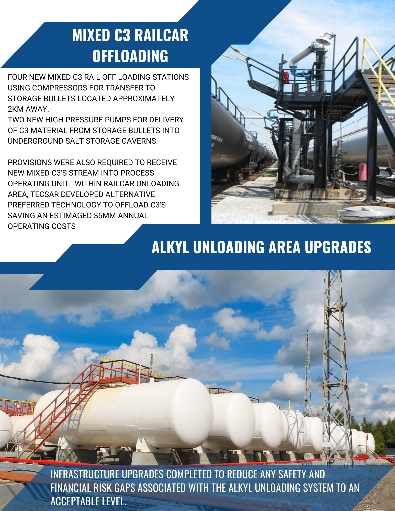 MIXED C3 RAILCAR OFFLOADING / ALKYL UNLOADING AREA UPGRADES