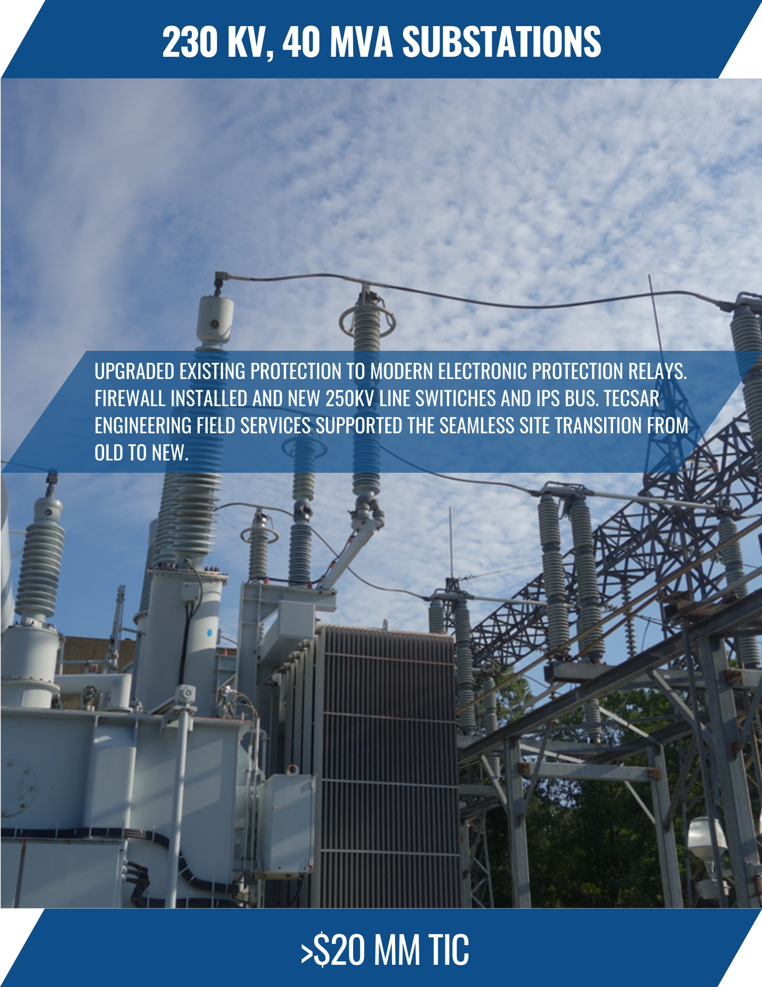 230 KV, 40 MVA SUBSTATIONS