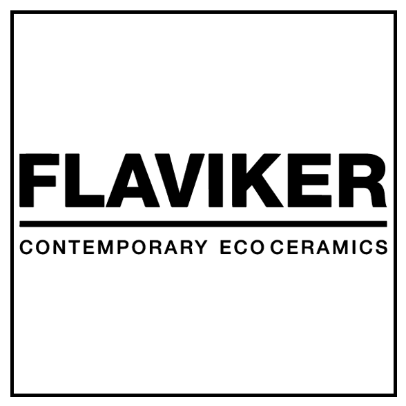 Logo for Flaviker, a brand specializing in contemporary eco ceramics.
