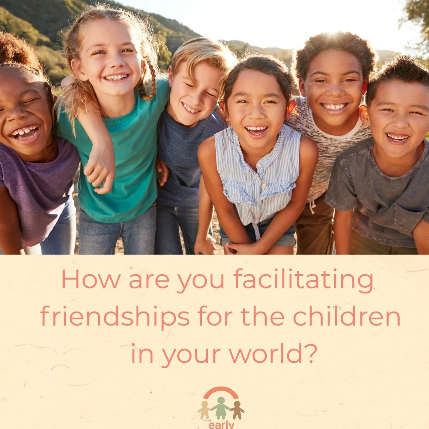Friendship Friday

Friendships don&rsquo;t just happen.
They grow in spaces where children feel safe, seen, and valued.

The environment, the schedule, and the adult all play a role. Take a moment to reflect on your day and ask:

* Are there spaces o
