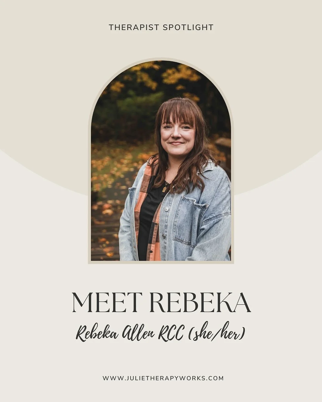 We&rsquo;re thrilled to introduce Rebeka Allen RCC, a compassionate and grounded therapist now offering in-person sessions in Chilliwack, BC. With evening and weekend availability, she&rsquo;s here to support your journey toward healing and growth.

