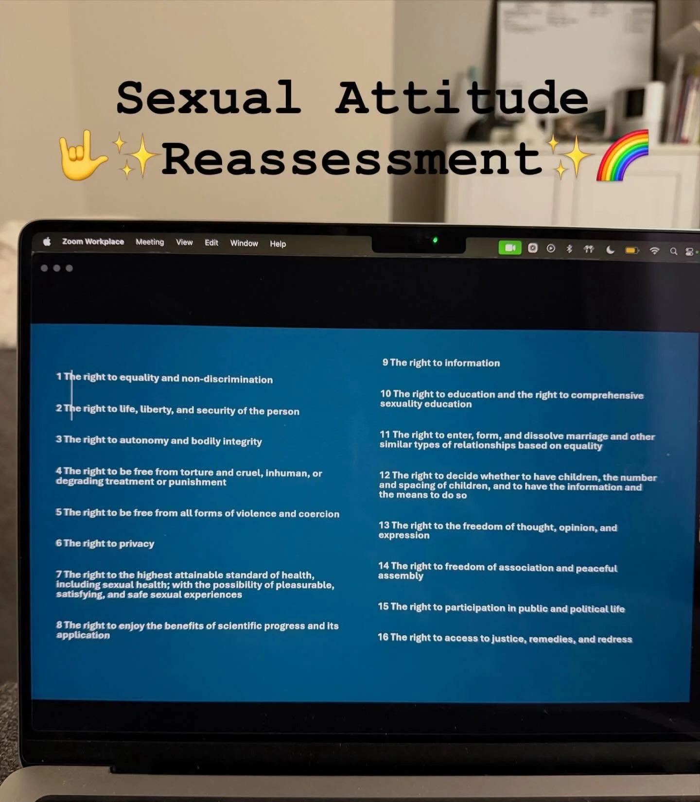 Attending a S/xual Attitude Reassessment to explore our beliefs and values around s/xuality including conversations around aging, disability, s/xual education for youth and more! ✨

Head to @bcsextherapyco for more slides from today.✨

#sextherapist 