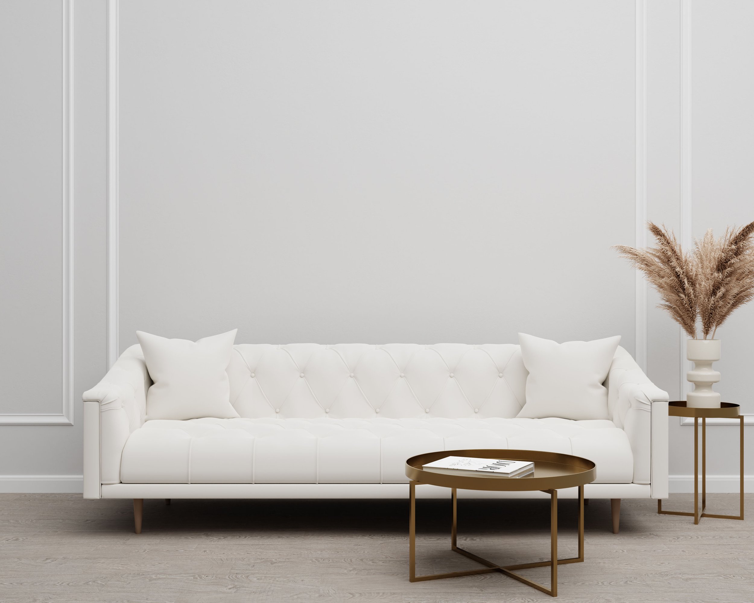 White couch in a Therapy Office in BC