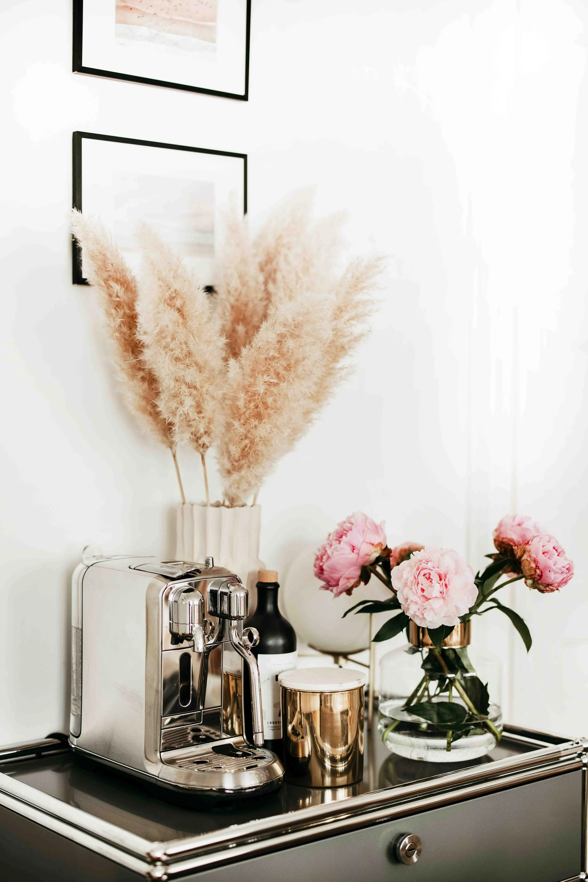 Counselling Office Decor and Peonies in BC | Online Therapy in Canada