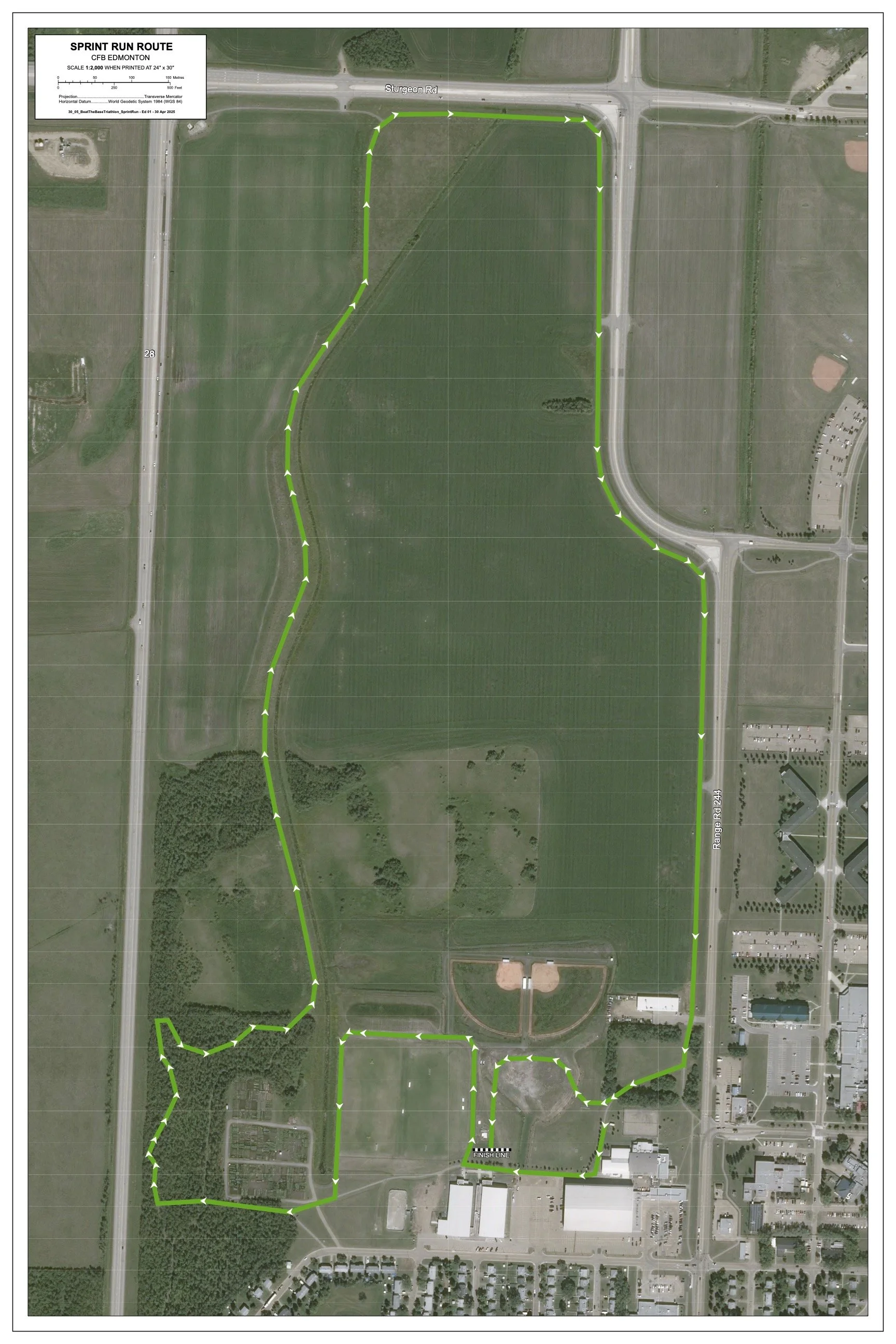 Beat-the-Base Sprint Triathlon route